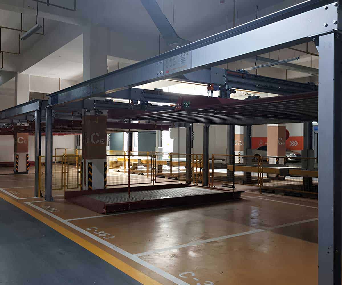 兩層機械立體停車設備拆除前的準備工作